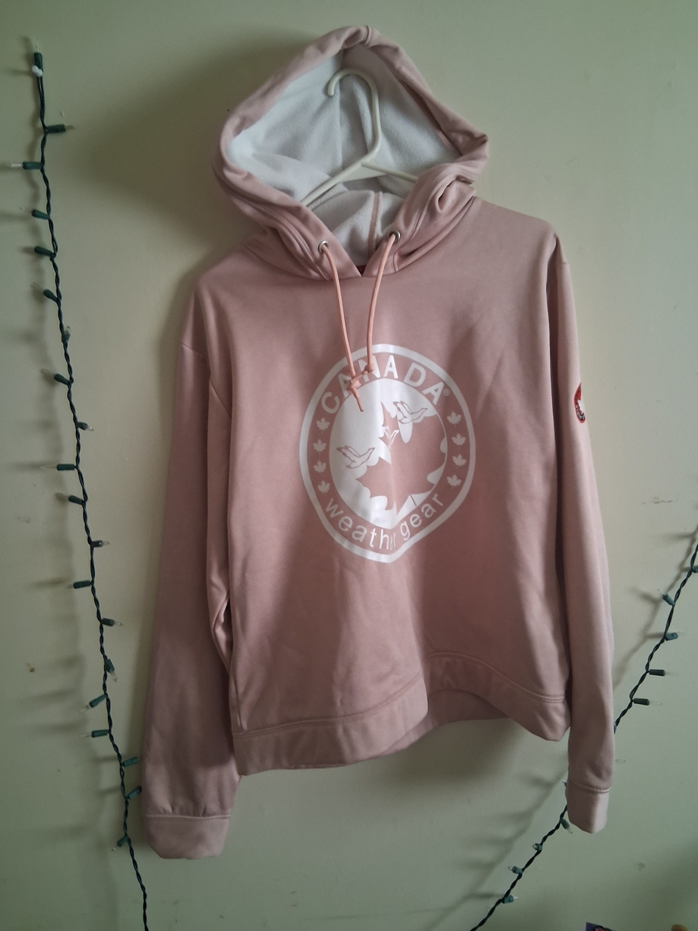 Women's Pink Hooded Pullover